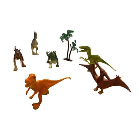 Oyuncak Dinozor Seti Dinozor Figürleri ve Ağaç Aksesuarları