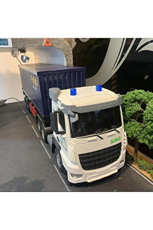 Elektirikli Rc 1:12 Ölçek Uzaktan Kumandalı Işıklı Tır ve Konteyner Şarjlı RC Tır