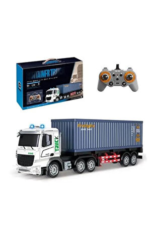 Elektirikli Rc 1:12 Ölçek Uzaktan Kumandalı Işıklı Tır ve Konteyner Şarjlı RC Tır