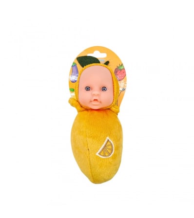 Askılı Meyve Kostümlü Bebiş Bebek 4'lü Set Peluş Meyve Tasarımlı Mini Oyuncak Bebekler