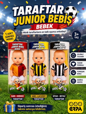 Taraftar Junior Bebiş Bebek 1 Adet Lisans Temalı Mini Taraftar Bebek Taraftar Belirtiniz