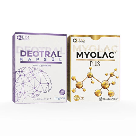 Myolac Plus 60 Saşe & Deotral 60 Kapsül, Takviye Edici Gıda