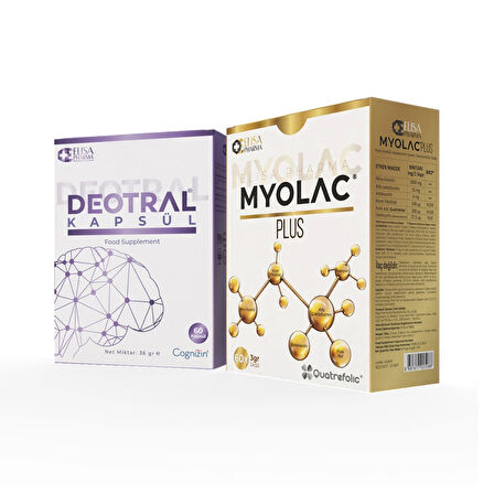 Myolac Plus 60 Saşe & Deotral 60 Kapsül, Takviye Edici Gıda