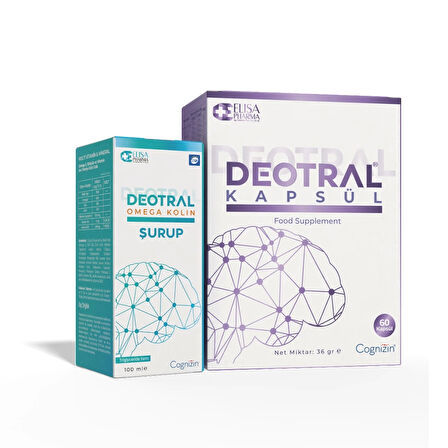 Deotral Omega Kolin Şurup 100 ml & Deotral 60 Kapsül, Takviye Edici Gıda