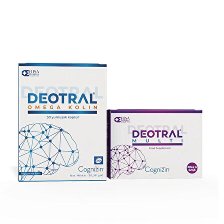 Deotral Omega Kolin 30 Softgel & Deotral Multi 30 Saşe, Takviye Edici Gıda