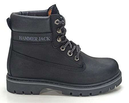 HAMMER JACK 102 16600 G Hakiki Deri Unisex Bot Siyah