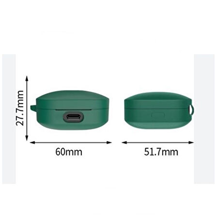 Gpack Xiaomi Redmi Buds 6 Active Kılıf Model Uyumlu Mat Silikon Soft Kancalı SF7