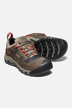 RiDGE FLEX WP M-TiMBERWOLF/KETCHUP - Su Geçirmez Erkek Yürüyüş Ayakkabısı - Kahverengi