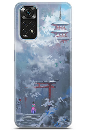 Xiaomi Redmi Note 11 uyumlu Girls 37 HD Koruma Kimono Kış ve Tapınak