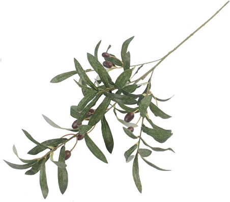 Yapay Zeytin Dalı Dekoratif 95 cm 6 Zeytinli