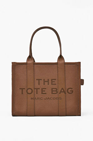 Kadın Geniş Boy Dokulu Kabartma Yazılı Omuz Çantası - Kahverengi | undefined