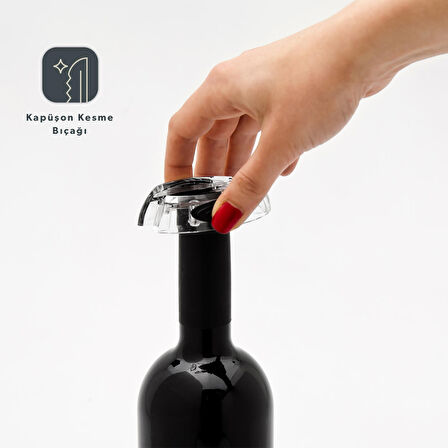 Homend Wine Up 2201H Otomatik Şarap Açacağı ( Elektrikli Tirbuşon)