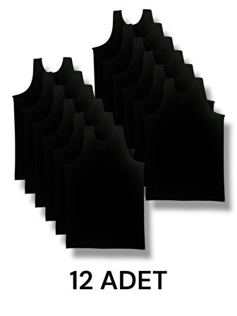 Askılı Erkek Atlet Pamuklu 12'li Paket