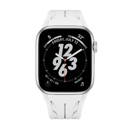 Gpack Apple Watch Series 8 45mm Kordon Metal Tokalı Ayarlanabilir Tpu Silikon KRD127