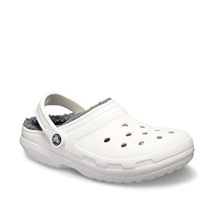 Crocs 203591 Classic Lined Clog Beyaz-Gri