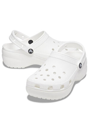 Crocs Beyaz Kadın Classic Platform Clog W Terlik 206750-100