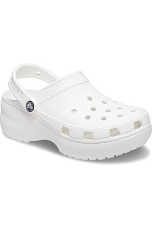 Crocs Beyaz Kadın Classic Platform Clog W Terlik 206750-100