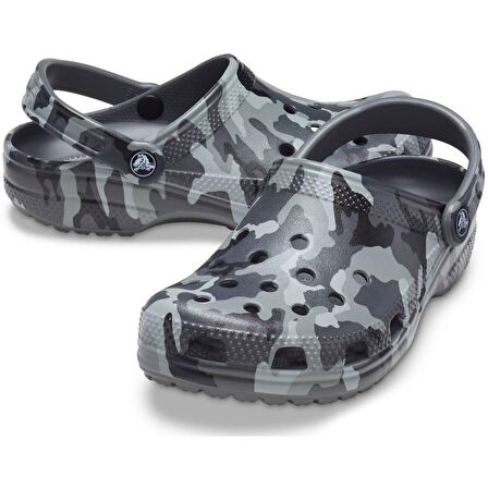 Crocs Classic Printed Camo Clog Unisex Terlik 206454-0IE Slate Grey/Multi
