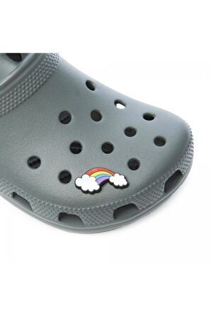 Crocs Jibbits Rainbow with Clouds Terlik Süsü