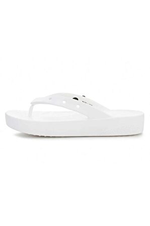 Crocs Classic Platform Flip W Kadın Beyaz Terlik 207714-100