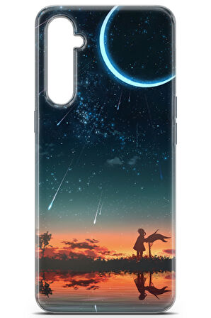 Realme XT uyumlu Girls 39 Telefon Kabı Hilal ve Yıldızlar