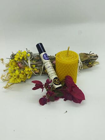 ritüel ve meditasyon seti.. 3. göz çakra kokusu, mum