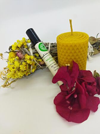 ritüel ve meditasyon seti.. kalp çakra kokusu, mum