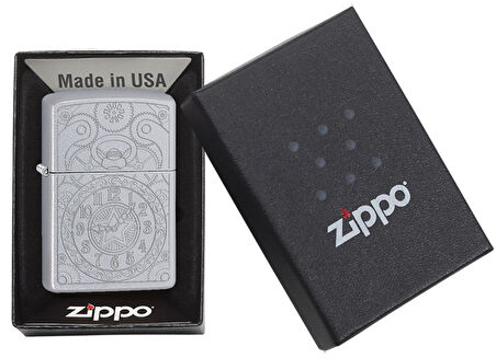 ZIPPO ÇAKMAK -29699 PF18 CLOCK GADGET  DESIGN 2