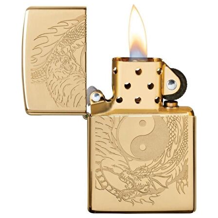 Zippo Çakmak 49024 Tiger And Dragon Design Lighter