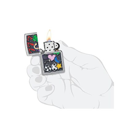 Zippo Çakmak 48682 All Luck Design