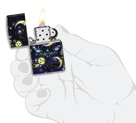 Zippo Butterfly Skull Design Çakmak