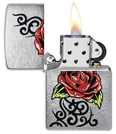 Zippo 200 23Fpf Rose Tattoo Design Çakmak
