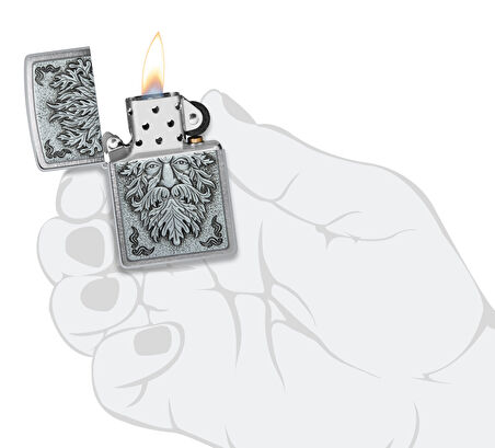 Zippo 200 Green Man Emblem Çakmak