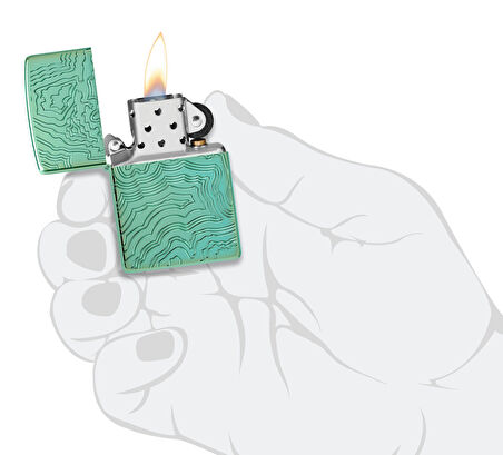 Zippo 49203 Map Design Çakmak