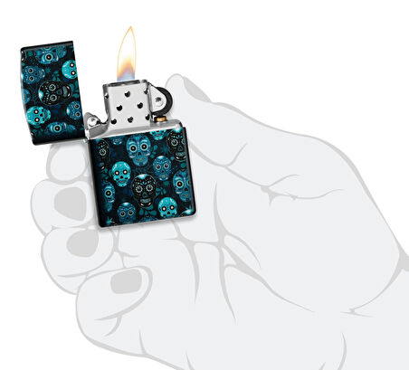 Zippo 49193 Sugar Skull Design Çakmak