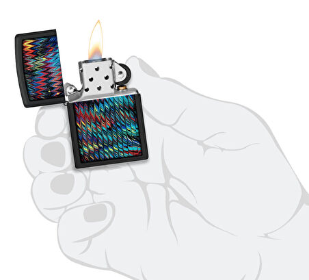 Zippo 218 Pattern Paint Design Çakmak