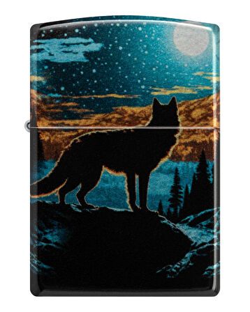 Zippo 49459 Wolf In Moon Design Çakmak