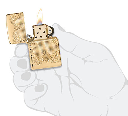 Zippo 29261 Elegant Clover Design Çakmak
