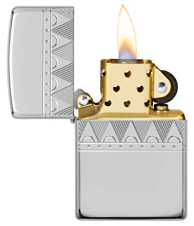 Zippo 26 SS Diamond Pattern Design Çakmak