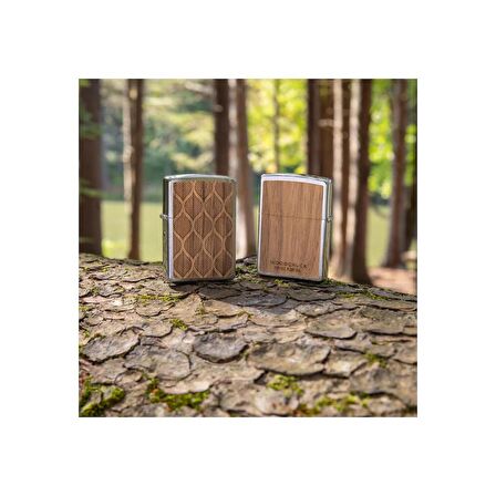 Zippo Çakmak 49708 Woodchuck Usa Walnut Leaves