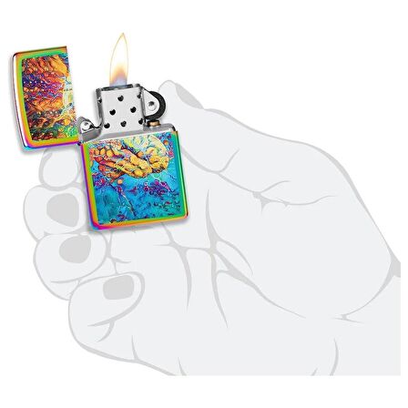 Zippo Çakmak 49787 Psychedelic Brain Design