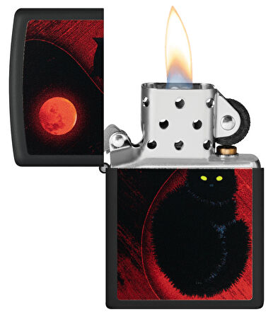 Zippo 218 Black Cat Design Çakmak