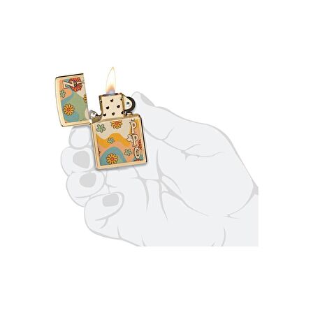 Zippo Çakmak 48503 Flower Power Design