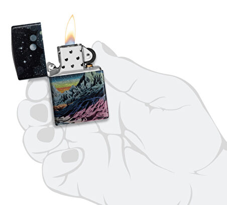 Zippo 48459 Space In Color Design Çakmak