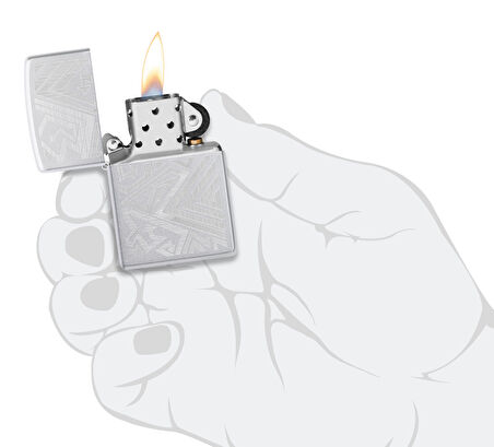 Zippo 205 Lined Arrows Design Çakmak