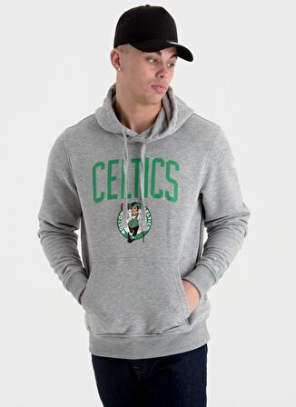 New Era Kapüşon Yaka Gri Erkek Sweatshırt TEAM LOGO PO HOODY BOSCEL LGH