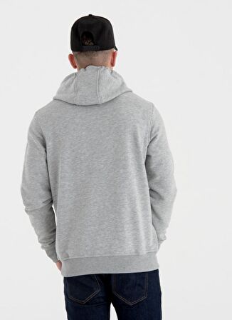 New Era Kapüşon Yaka Gri Erkek Sweatshırt TEAM LOGO PO HOODY BOSCEL LGH