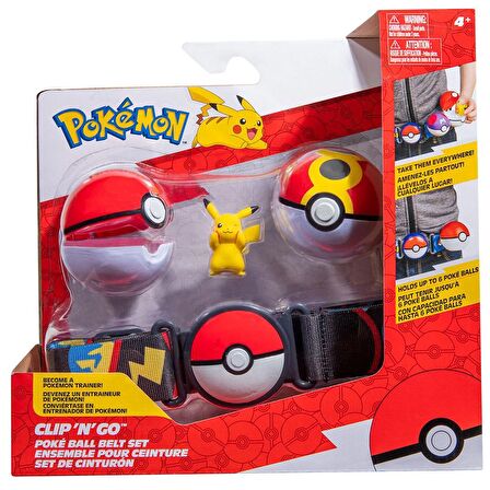 Pokemon Clip 'N' Go Pokeball Kemer ve Figür Seti PKW2720