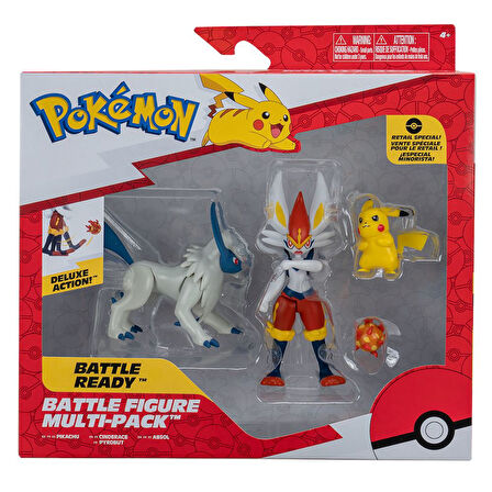 Pokemon Battle Aksiyon Figür ve Figür 4'lü Set PKW2979