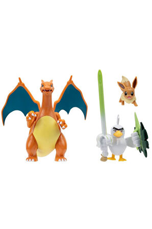 Orijinal Pokemon Battle Aksiyon Figür ve Figür 3'lü Set: 3 Farklı Figürle Koleksiyonuna Başla!